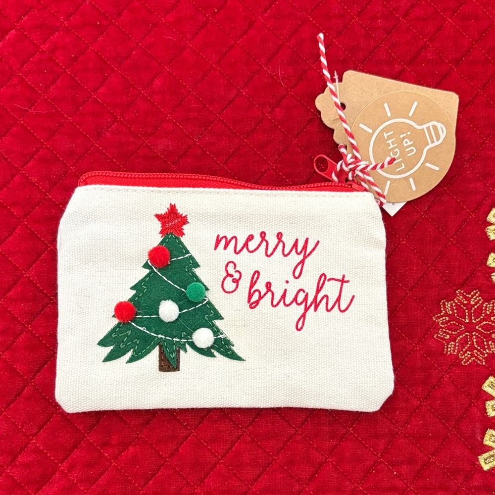 NWT Merry & Bright Holiday Pouch